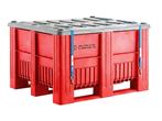 Palletbox 1200x1000xH740mm CB3 + deksel UN-keur rood/grijs, Ophalen of Verzenden, Nieuw