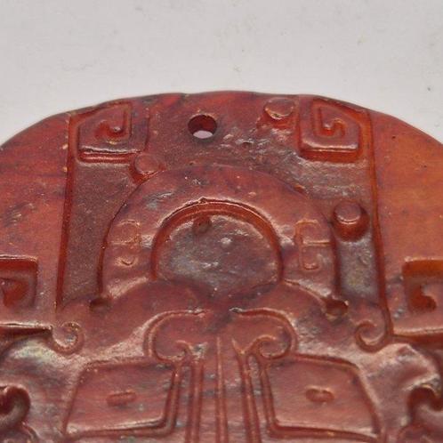 Amulet - Zonder Minimumprijs Slangenachtig - Cong met Taotie, Verzamelen, Pennenverzamelingen