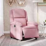 vidaXL Fauteuil elektrisch fluweel roze, Huis en Inrichting, Fauteuils, Verzenden, Nieuw