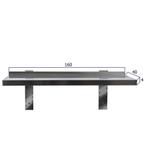HCB Wandschap - 160 x 40 cm - RVS, Verzenden, Nieuw in verpakking, RVS Meubilair