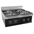 GGM Gastro | Gaskookplaat - 23 kW - 4 branders | GHK873M |, Witgoed en Apparatuur, Fornuizen, Verzenden, Nieuw, Inbouw