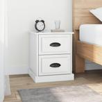 vidaXL Nachtkastje 39x39x47,5 cm bewerkt hout hoogglans wit, Minder dan 45 cm, Verzenden, Nieuw, Minder dan 55 cm