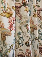 300x280 cm! Mediterrane stof met koraal, kwallen en