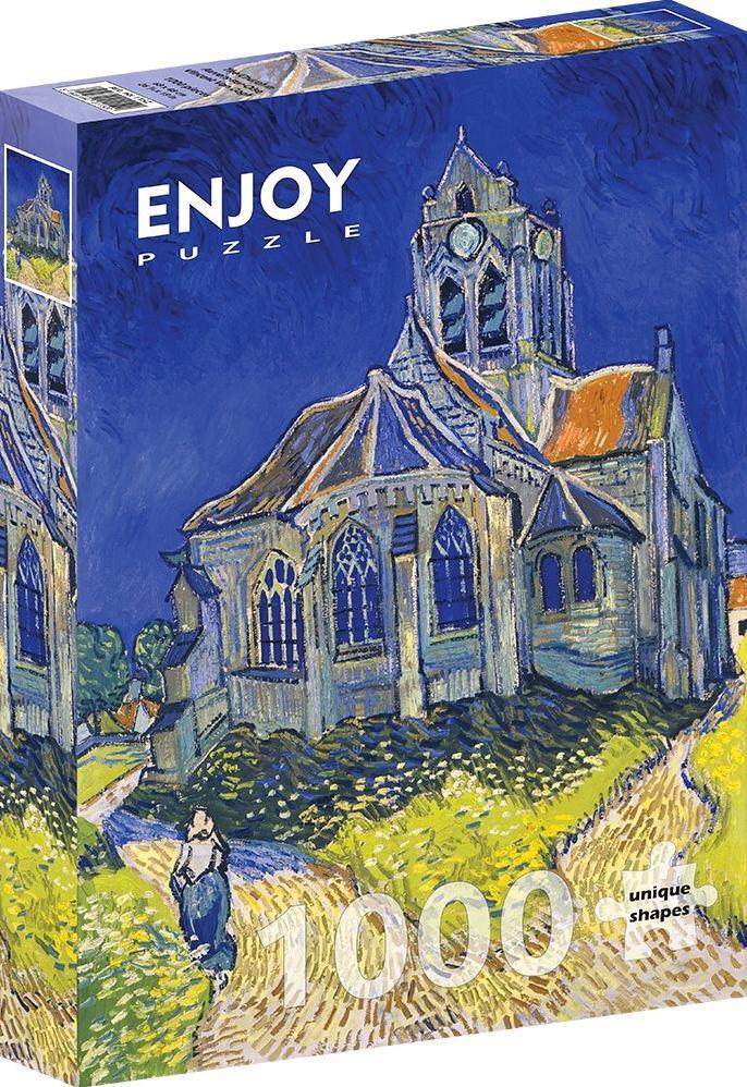 Vincent Van Gogh - De Kerk in Auvers-sur-Oise Puzzel (1000, Hobby en Vrije tijd, Denksport en Puzzels, Nieuw, Verzenden