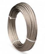Staalkabel  Rvs 8mm 20m 7x19  - Soepele kabel, Doe-het-zelf en Verbouw, IJzerwaren en Bevestigingsmiddelen, Verzenden, Nieuw