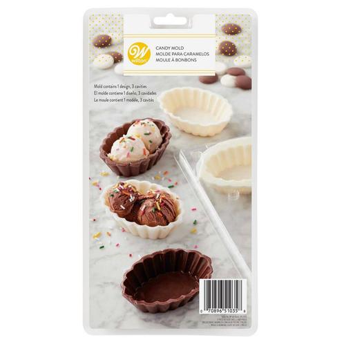 Wilton Chocolademal Holvorm Bakjes Ovaal (3x), Hobby en Vrije tijd, Taarten en Cupcakes maken, Nieuw, Verzenden