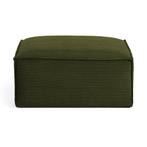 *WOONWINKEL* Kave Home Blok Moderne Hocker Rechthoekig Ribst, Verzenden, Nieuw, Stof