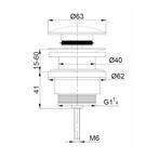 Clickwaste Afvoerplug Wiesbaden Caral 5/4 Glans Wit, Ophalen of Verzenden, Nieuw