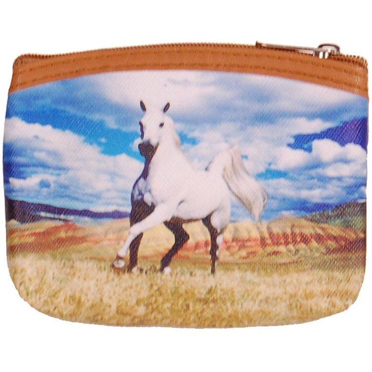 Kleine portemonnee met wit paard - 11x9cm NIEUW, Sieraden, Tassen en Uiterlijk, Portemonnees, Nieuw, Ophalen of Verzenden