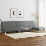 vidaXL 2-delige Loungeset stof donkergrijs, Verzenden, Nieuw, Vierpersoons of meer, Stof