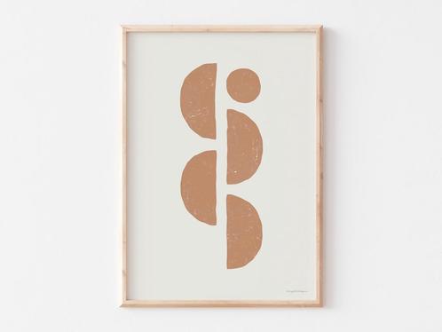 Poster - Japandi Wabi Sabi Geometrische Vormen, Huis en Inrichting, Woonaccessoires | Wanddecoraties, Nieuw, Verzenden