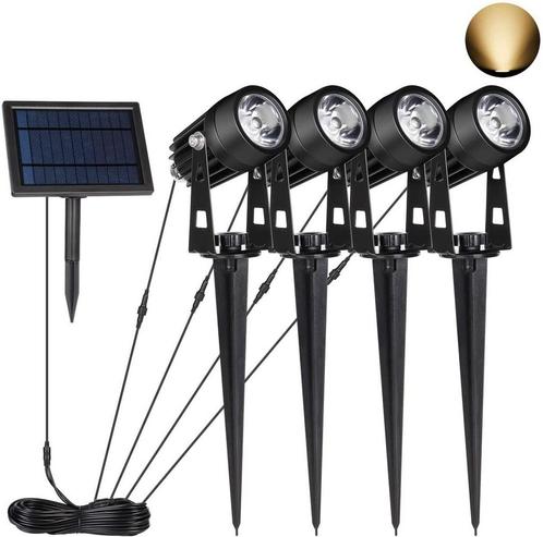 LED Solar tuinspots  - complete set 4 stuks, Tuin en Terras, Overige Tuin en Terras, Nieuw, Ophalen of Verzenden