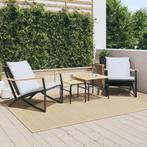 vidaXL Tuinstoelen 2 st met kussens staal zwart, Tuin en Terras, Tuinsets en Loungesets, Verzenden, Nieuw, Rvs, Tuinset