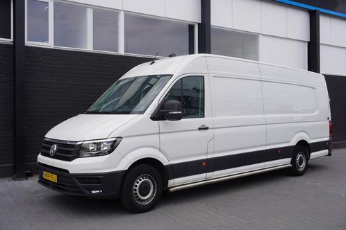 Volkswagen Crafter 2.0 TDI 140PK L5H3 Automaat EURO 6, Auto's, Bestelauto's, Lease, Zwart, Automaat, Wit, Financial lease, Stof