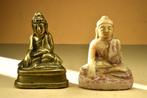 Pair of Miniature Statues of Buddha, Burma - sculptuur -