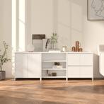 vidaXL 3098073  3 st. Dressoirs bewerkt hout wit, Huis en Inrichting, Kasten | Dressoirs, Verzenden, Nieuw, Overige houtsoorten