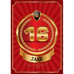 Luxe 16 jaar verjaardag poster - 16 jaar versiering, Ophalen of Verzenden, Nieuw