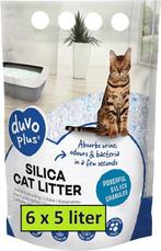Duvo+ Premium Silica Kattenbakvulling 6 x 5 Liter, Dieren en Toebehoren, Kattenbakken, Verzenden, Nieuw, Gesloten