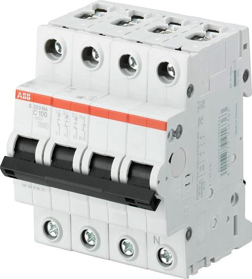 Abb S203 3P+N 80A C-Curve Aardlek 6kA - 2CDS253103R0804, Doe-het-zelf en Verbouw, Elektra en Kabels, Overige typen, Nieuw, Verzenden