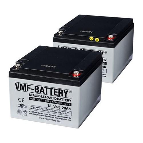 Set Scootmobiel Accus: 2X Agm 12V 28Ah 166X175X125, Computers en Software, Laptop-opladers, Verzenden