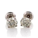 Zonder Minimumprijs - Oorbellen - 18 karaat Witgoud -, Nieuw