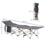 TRUUSK Veldbed met Opbergtas - Opvouwbaar Campingbed - Staal, Caravans en Kamperen, Verzenden, Nieuw