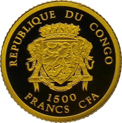 Congo. 1500 Francs 2007 Emperor Napoleon Bonaparte Proof, Postzegels en Munten, Munten | Europa | Niet-Euromunten