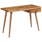 vidaXL Schrijftafel 110x50x76 cm massief acaciahout, Huis en Inrichting, Verzenden, Nieuw