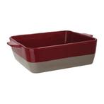 Braadslede - 32,5 x 26,5 x 9 cm - Keramiek - Rood / taupe -, Verzenden, Nieuw in verpakking