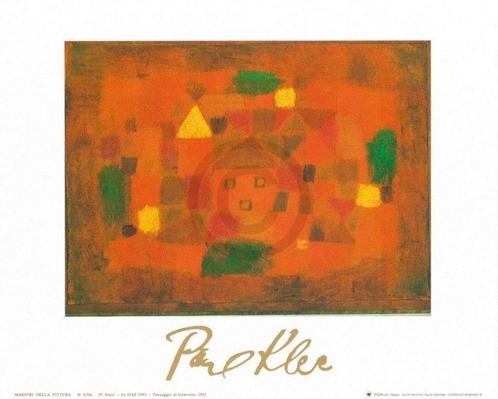 Kunstdruk Paul Klee - Paesaggio al tramonto, 1923 30x24cm, Huis en Inrichting, Woonaccessoires | Schilderijen, Tekeningen en Foto's