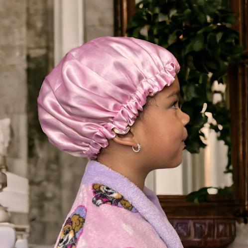 Roze Slaapmuts ( Kindermaat 3-7 jaar ) Satijnen Hair Bonnet, Sieraden, Tassen en Uiterlijk, Uiterlijk | Haarverzorging, Nieuw