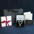 Vintage smaragd collier met gouden sluiting 14 kt, Sieraden, Tassen en Uiterlijk, Kettingen, Ophalen of Verzenden, Nieuw