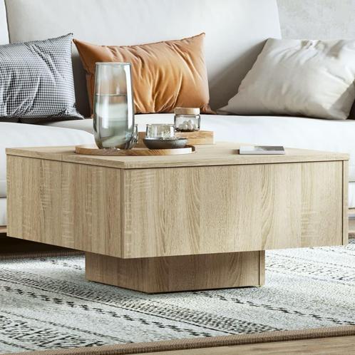 vidaXL Salontafel 60x60x31,5 cm bewerkt hout sonoma, Huis en Inrichting, Tafels | Salontafels, 50 tot 100 cm, Nieuw, Overige houtsoorten