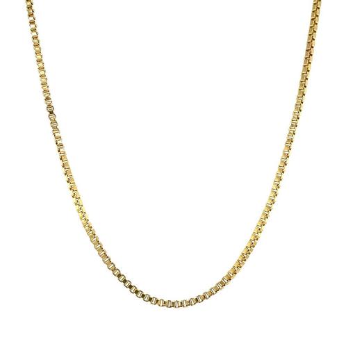 Gouden lengtecollier venetiaan 50 cm 14 krt, Sieraden, Tassen en Uiterlijk, Kettingen, Nieuw, Ophalen of Verzenden
