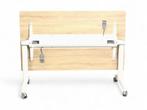 Steelcase FlipTop Twin verrijdbare klaptafel, 140x80cm, w..., Vergader- of Presentatieruimte, Ophalen of Verzenden, Gebruikt, Tafel