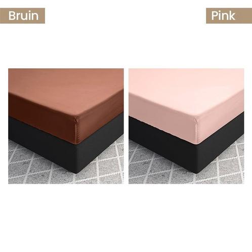 Primaviera Deluxe Hoeslaken Satijn Kleur: Bruin, 120 x 200, Huis en Inrichting, Slaapkamer | Beddengoed, Deken of Dekbed, Nieuw