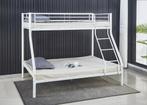 Stapelbed | Drie persoons | Trio bed | Wit of Zilver, Nieuw, Stapelbed, 160 tot 180 cm, 140 cm