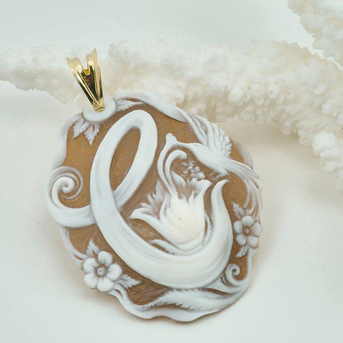 Verguld, Zilver - Cameo - Handgesneden maas, Antiek en Kunst, Curiosa en Brocante