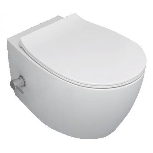 Wandcloset inclusief softclose bril randloos toiletpot Bidet, Doe-het-zelf en Verbouw, Sanitair, Toilet, Nieuw, Steen, Ophalen of Verzenden