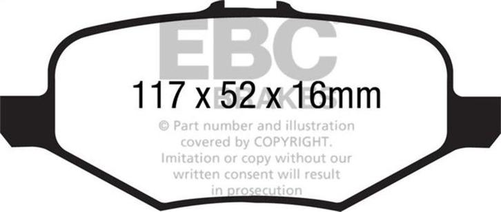 EBC 13+ Ford Explorer 3.5 Twin Turbo 4WD Greenstuff Rear, Auto-onderdelen, Remmen en Aandrijving, Ophalen of Verzenden