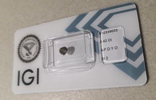 1 pcs Diamant (Natuurlijk) - 0.42 ct - Rond - SI2 -, Sieraden, Tassen en Uiterlijk, Edelstenen