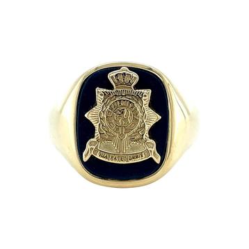 Gouden vintage zegelring met chalcedoon 14 krt beschikbaar voor biedingen