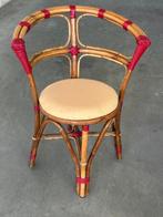 Fauteuil - Bamboe, Rattan, rieten - Fauteuil met poef