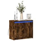 vidaXL Dressoir met LED 72x34x61 cm bewerkt hout gerookt, Verzenden, Nieuw, 50 tot 100 cm, 25 tot 50 cm