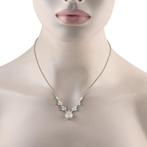 Ketting met hanger Platina, Platina 6,94ct Diamanten