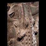 Oude bronzen plaquette - Koninkrijk Ife - Yoruba - Nigeria