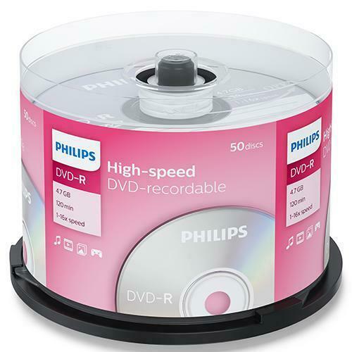 Philips | DVD-R | 4.7 GB | 50 stuks, Computers en Software, Beschrijfbare discs, Nieuw, Verzenden