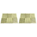 vidaXL 12 st Terrastegels 50x50 cm hout groen, Doe-het-zelf en Verbouw, Verzenden, Nieuw