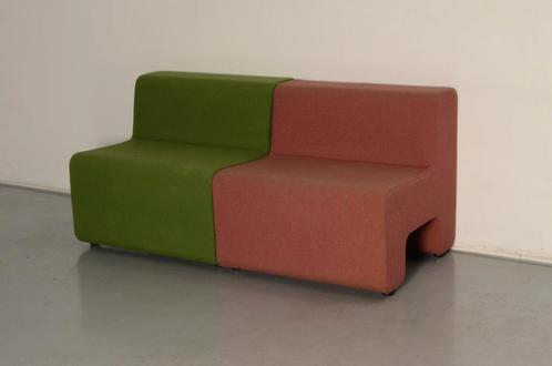Frontseat treinbank, groen / rood, 160 x 74 cm, 2 delen, Zakelijke goederen, Kantoor en Winkelinrichting | Kantoormeubilair en Inrichting