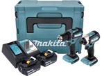 Makita DLX2289TJ combiset - DDF485 18v Boor- en, Verzenden, Zo goed als nieuw